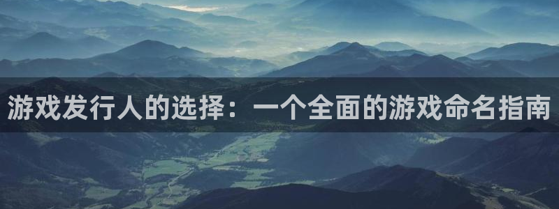 db电竞啤酒怎么样：游戏发行人的选择：一个全面的游戏命名指南